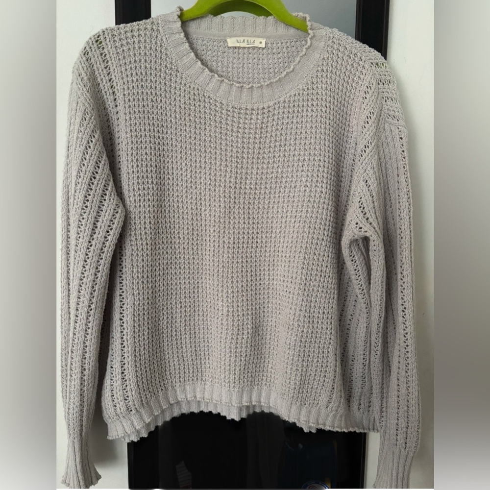 Blue grey knit sweater